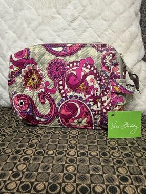 Vera Bradley RETIRED ‘Paisley Meets Plaid’ Medium Cosmetic Pouch